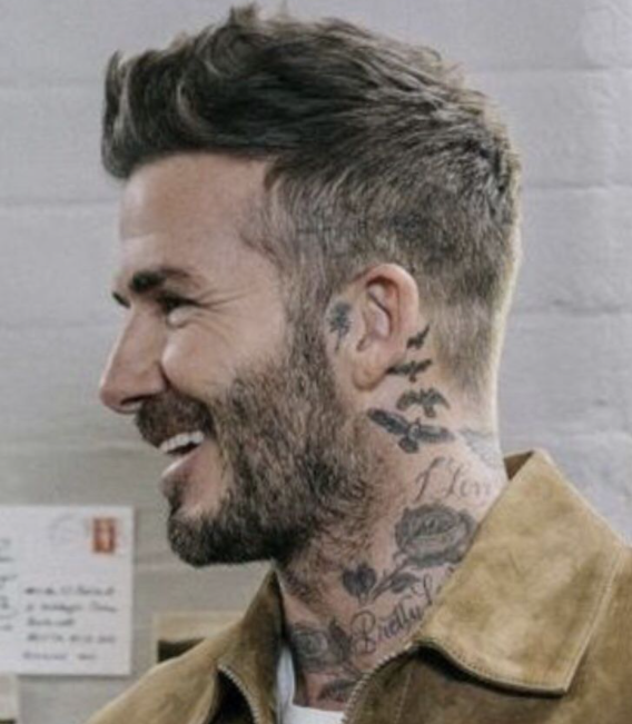 david beckham neck tattoo meaning