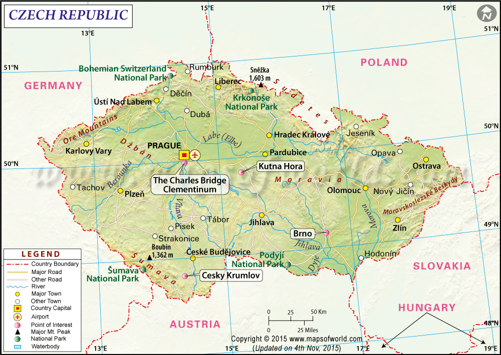 Czech Republic (Czechia) Map