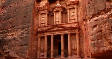 Petra Ancient City is a popular tourist destination as a hidden treasure in Jordan's mysterious deserts.
