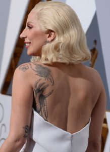 Lady Gaga Back Tattoo