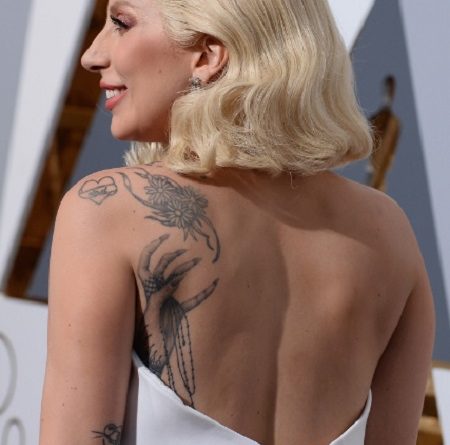 Lady Gaga Back Tattoo