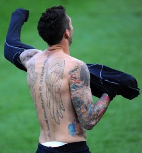 Marco Materazzi Back Tattoo